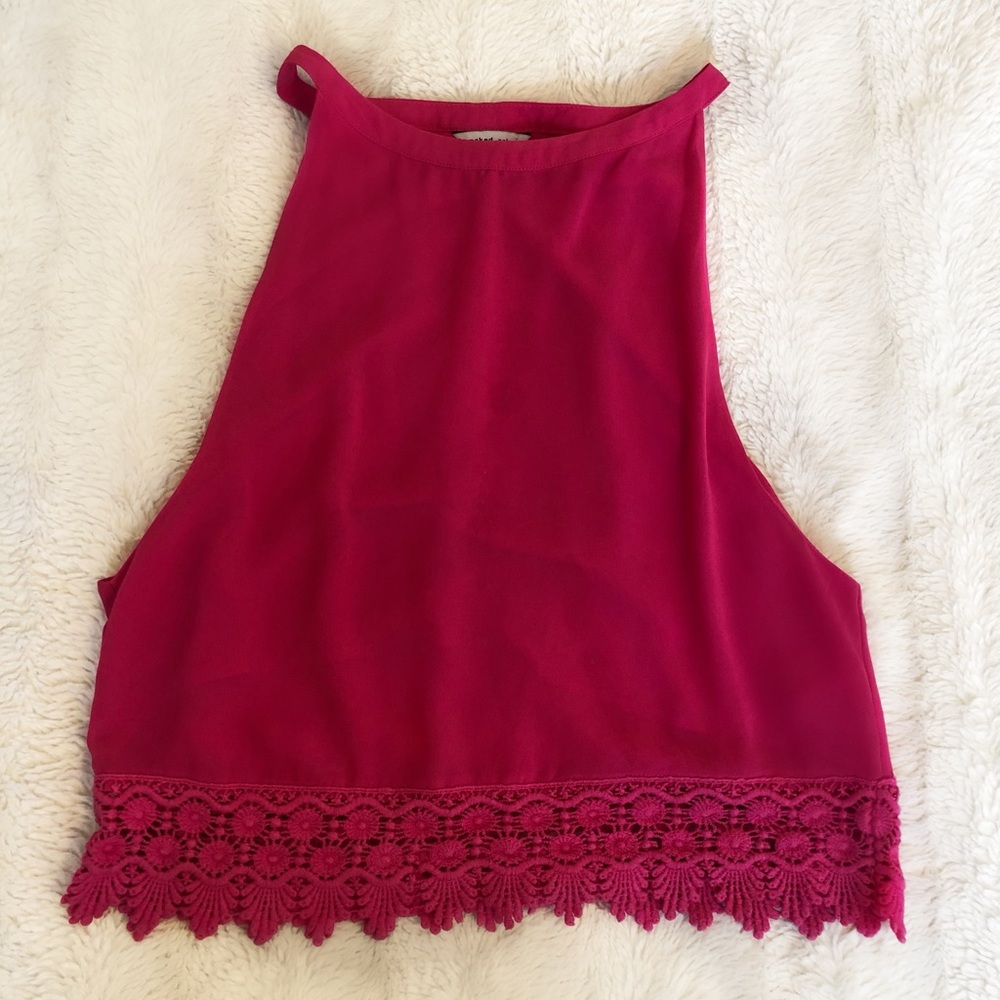 Pink high neck top